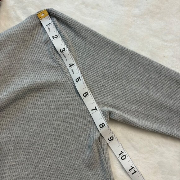 Windsor Womens Ribbed Gray Long Sleeve Mock Turtleneck Top Juniors Size XL - Picture 9 of 10